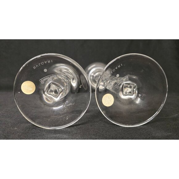 Pair of Rosenthal Bvlgari Hand Blown Clear Glass Candle Holders, 8.75" High - Picture 5 of 7